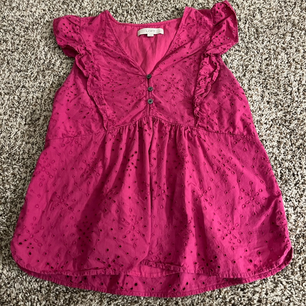 LOFT Raspberry Blouse